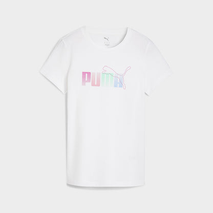 Puma Womens Graphic Stacked Tee White