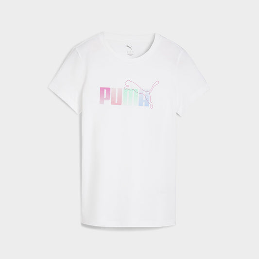 Puma Womens Graphic Stacked Tee White
