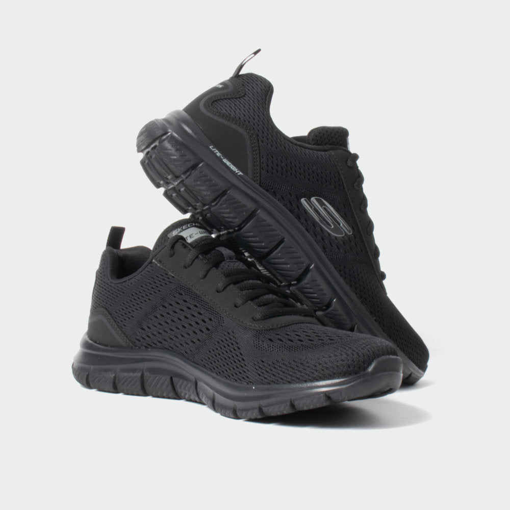Skechers Mens Track Sneakers Black