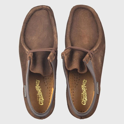 Grasshopper Mens Suede SofTee Moccasins Brown