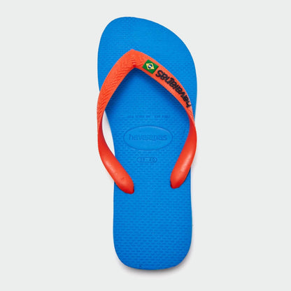 Havaianas Brazil Logo Blue Orange Blue