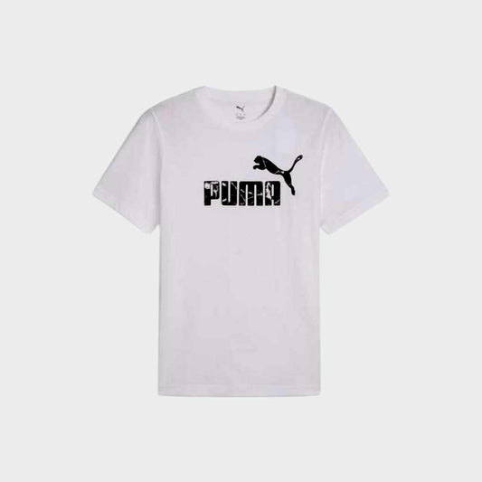 Puma Mens Graphic No1 Logo Tee White