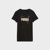 Puma Womens ESS Logo Lab Metallic Tee Black