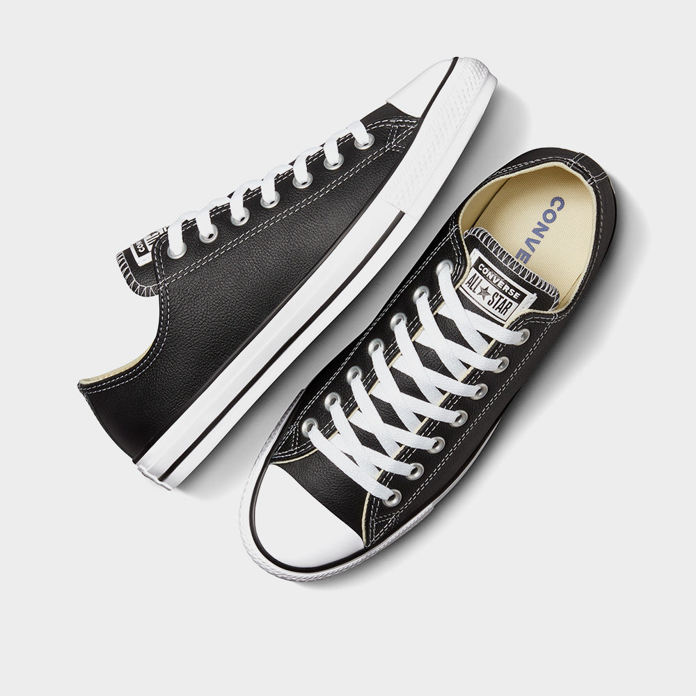 Converse Mens All Star Low Top Leather Sneaker Black