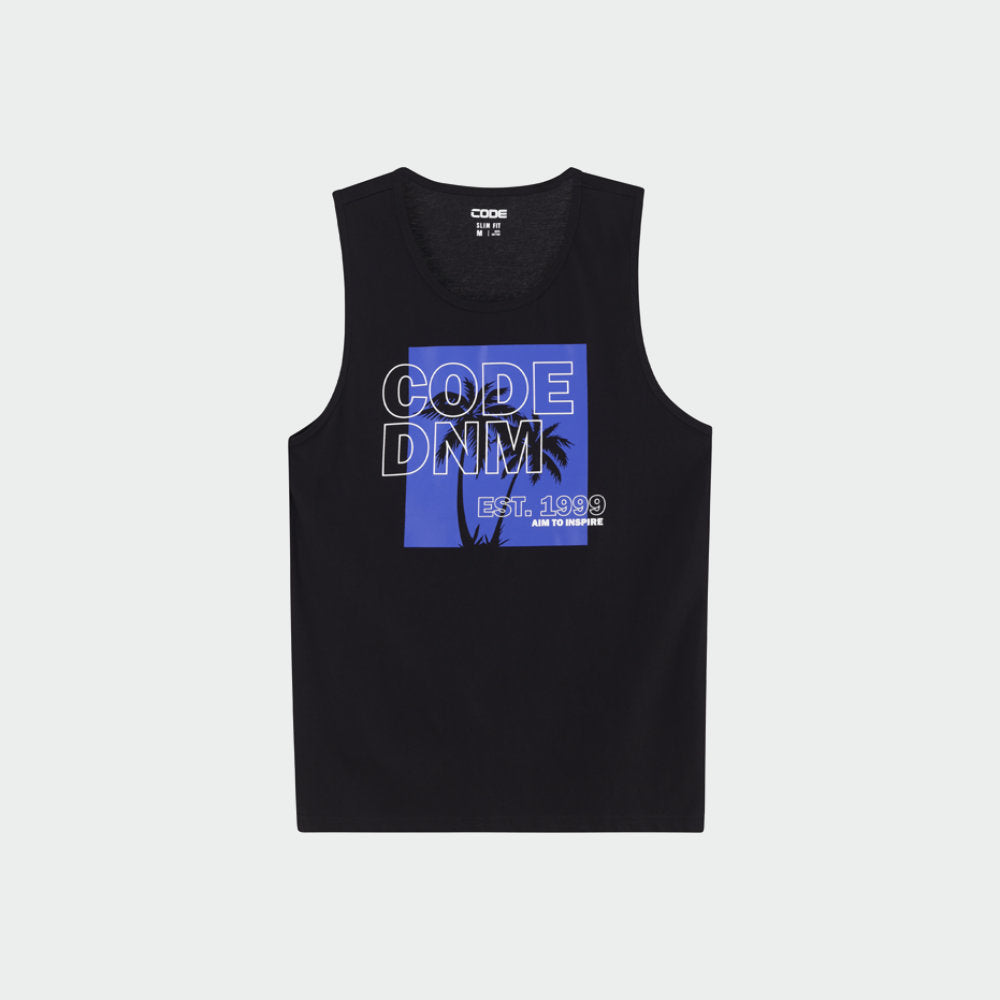 Code Mens Graphic Vest Black