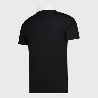 Majita Mens Collared V-Neck Tee Black