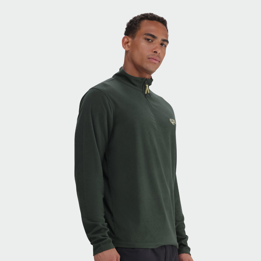 Hi-Tec Mens Mens Tech Quarter Zip Green