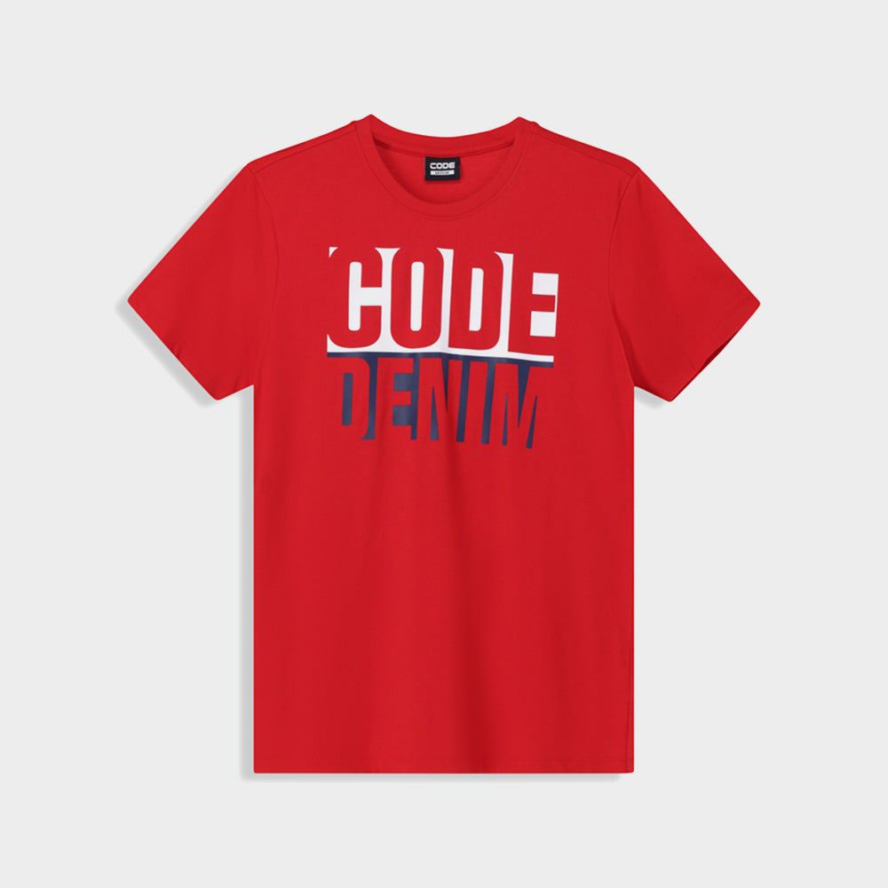 Code Mens Bleed Block Graphic Tee Red