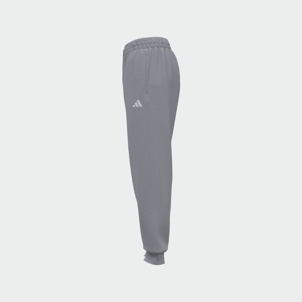 Adidas Womens Small Logo Fleece Cuffed Pants Grey