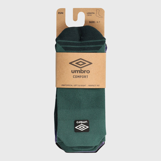 UMBRO Running Crew socks pack of 3 GREEN