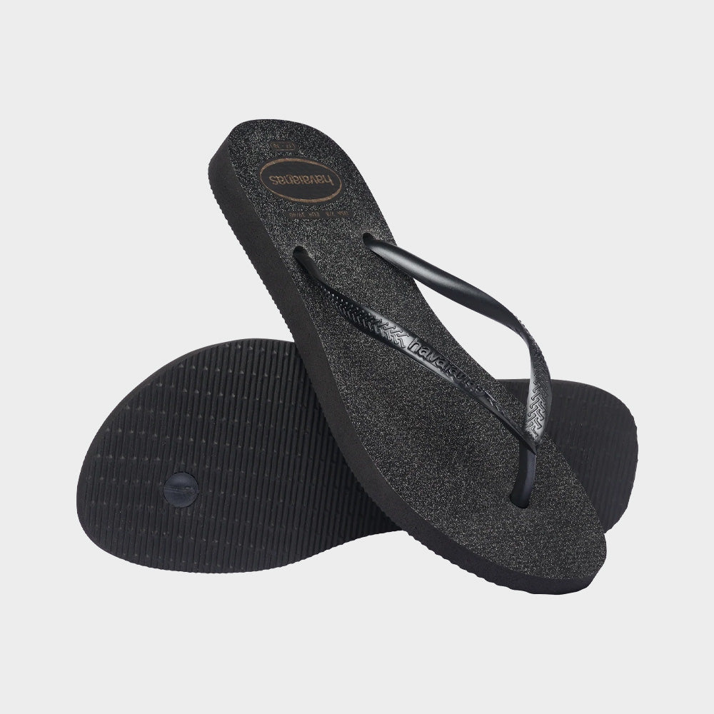 Havaianas Womens Slim Thong Sandals Black