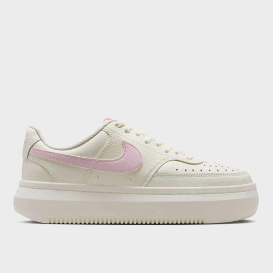NIKE WOMENS Court Vision Alta Sneakers BEIGE