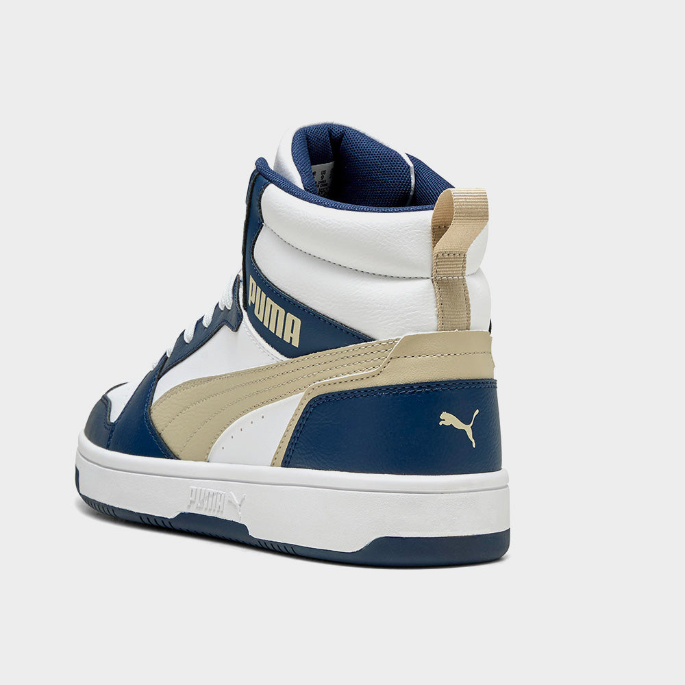 Puma Mens Rebound V6 Mid Sneakers Blue