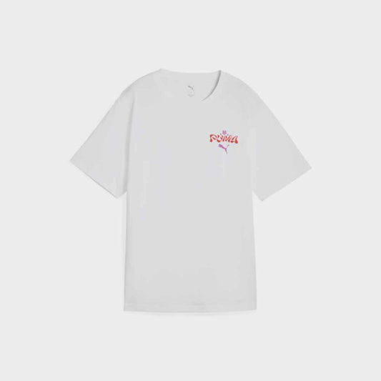 Puma Womens Graphic Relaxed Flower Tee White