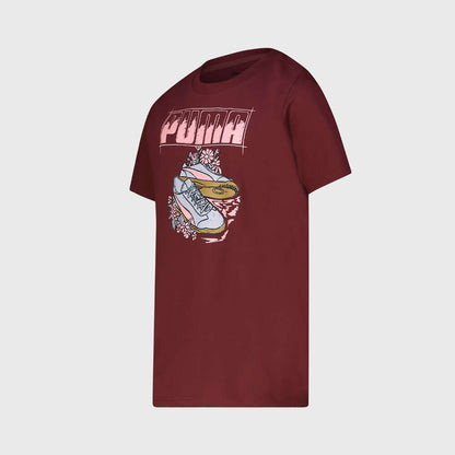 Puma Womens Graphic Tee Red