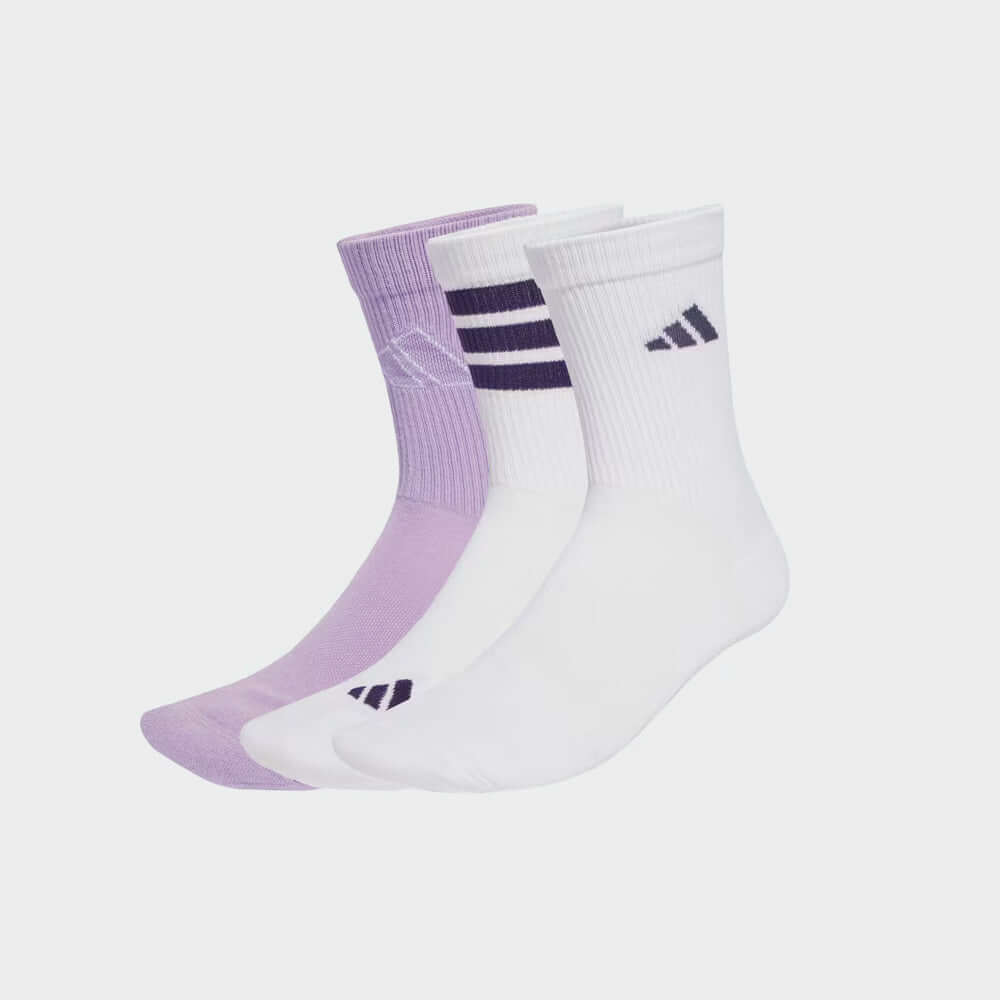 ADIDAS 3 Pack Logo Socks WHITE