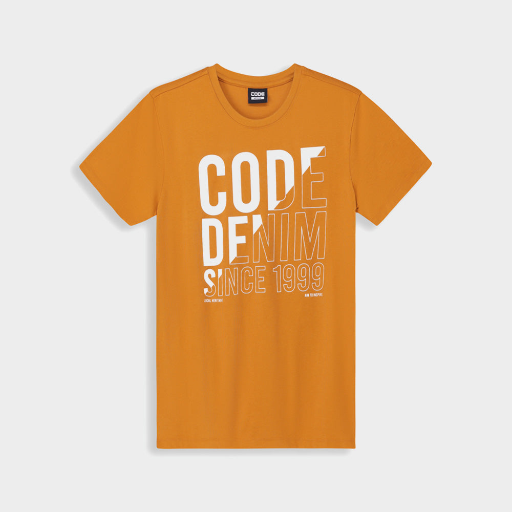 Code Mens Splice Outline Tee Yellow