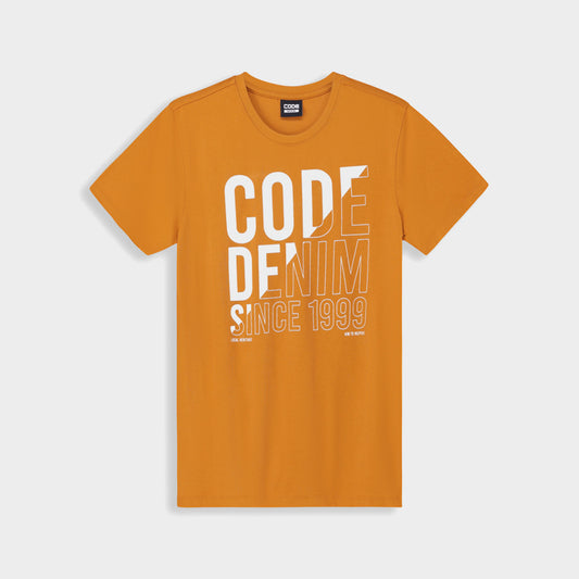 Code Mens Splice Outline Tee Yellow