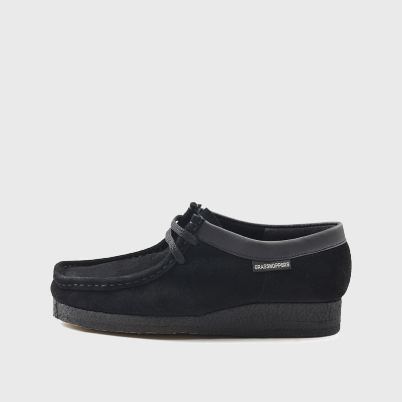 Grasshopper Youth Suede Softee Moccasins Black