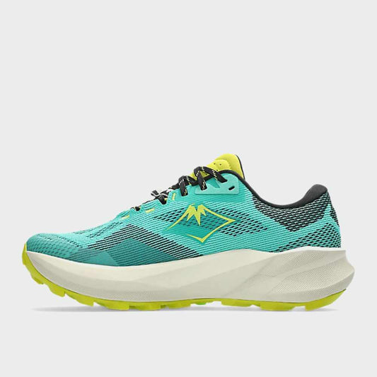 ASICS MENS TRABUCO 14 trail running shoes GREEN