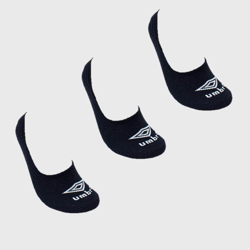 Umbro Unisex 3 Pack Secret Socks Black