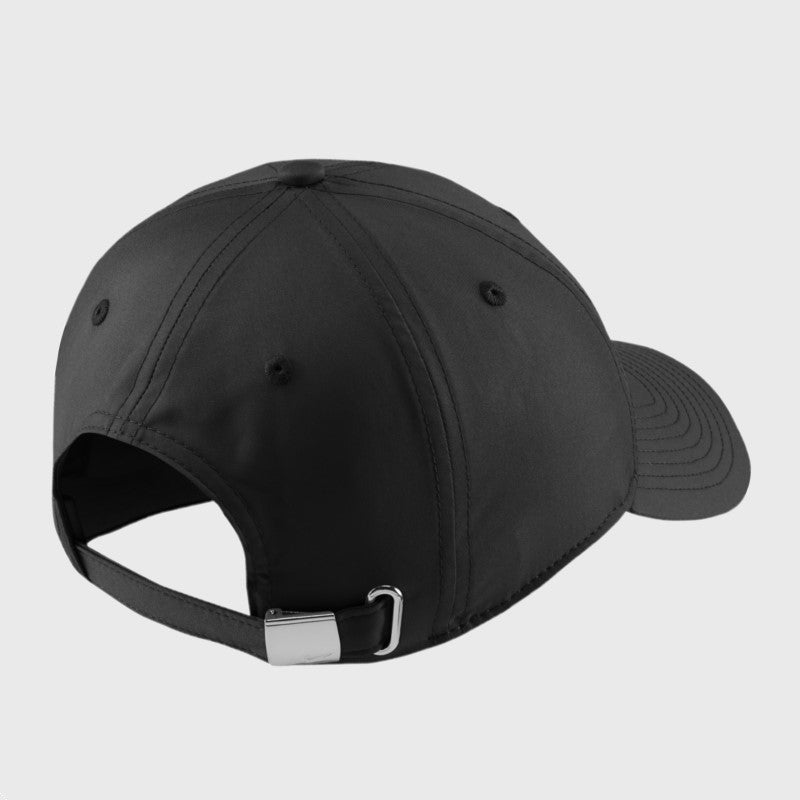 Nike Unisex Unstructured Metal Swoosh Cap Black _ 169656 _ Black