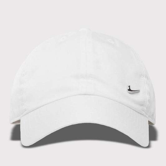 NIKE Heritage 86 Metal Swoosh Sport Cap WHITE