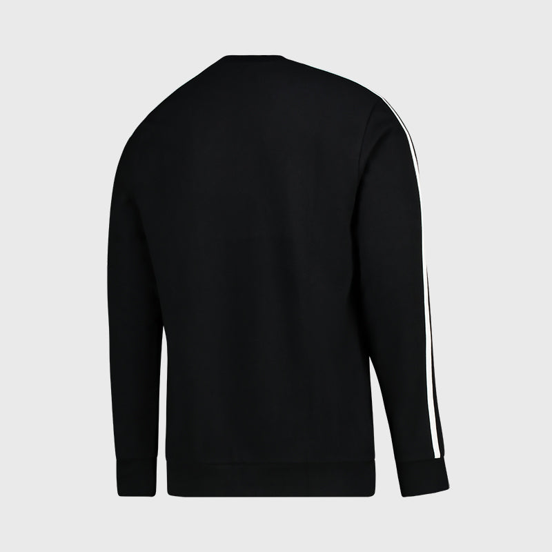 Adidas Mens 3 Stripes French Terry Sweatshirt Black/White _ 171255 _ Black