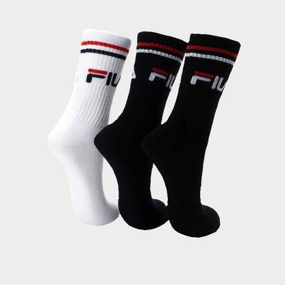 FILA 3 Pack Stallone Tube Socks WHITE