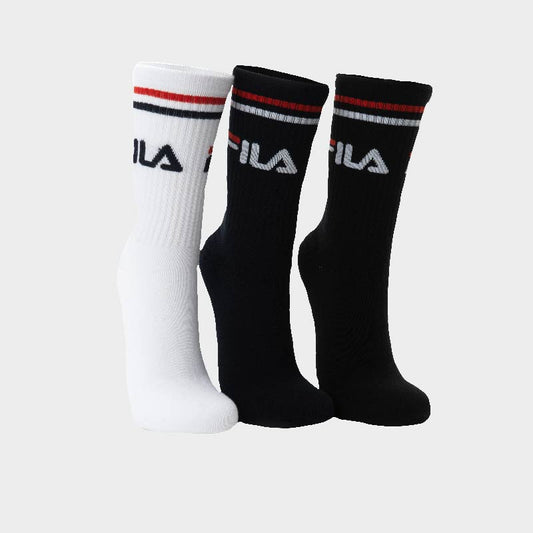 FILA 3 Pack Stallone Tube Socks WHITE