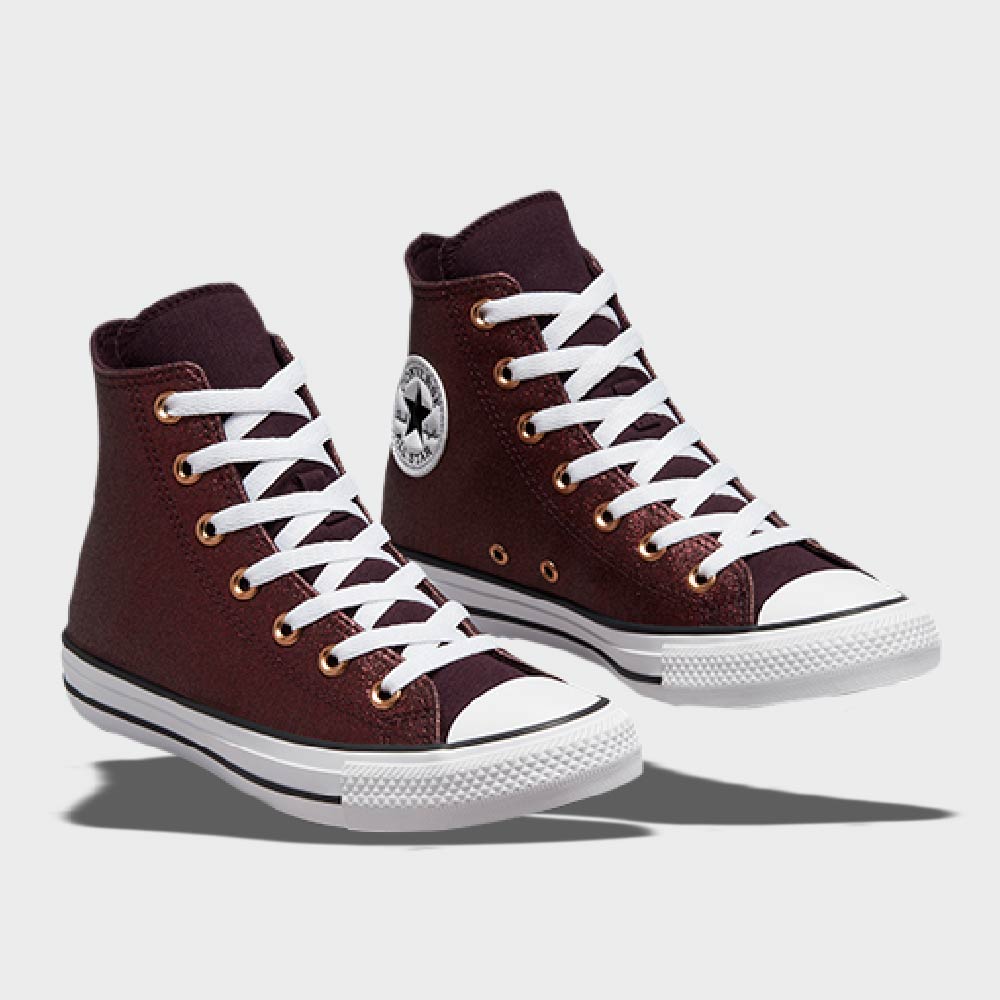Converse Womens Chuck Taylor All Star Forest Glam High Brown White 1 Tekkie Town