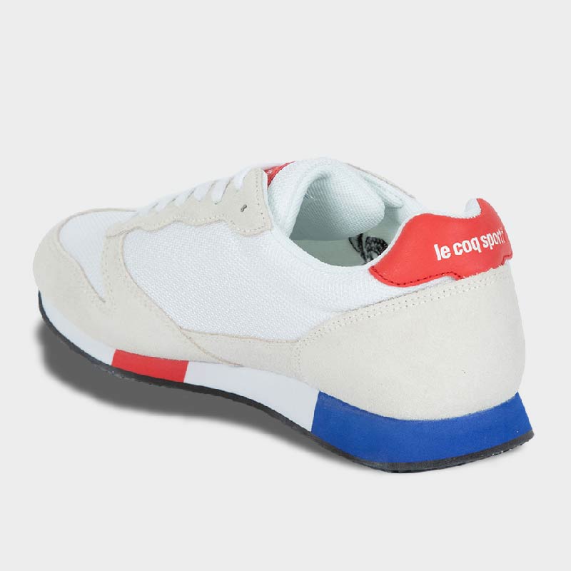 Le Coq Mens Alpha Tricolore Sneaker White Multi 173550 White Tekkie Town