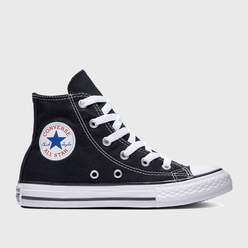 Converse Mens All Star Hi Black/White _ 6646 _ Black – Tekkie Town